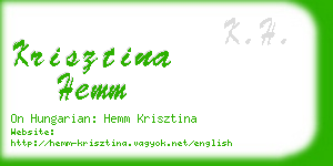 krisztina hemm business card